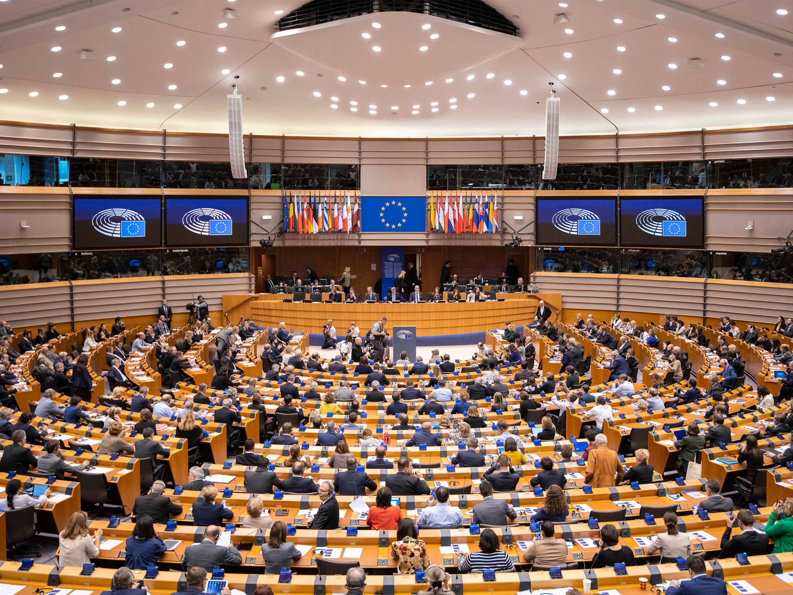 Billede af Plenum-salen under en plenarforsamling i Bruxelles. Foto: Emilie GOMEZ Reference: EP-091103B